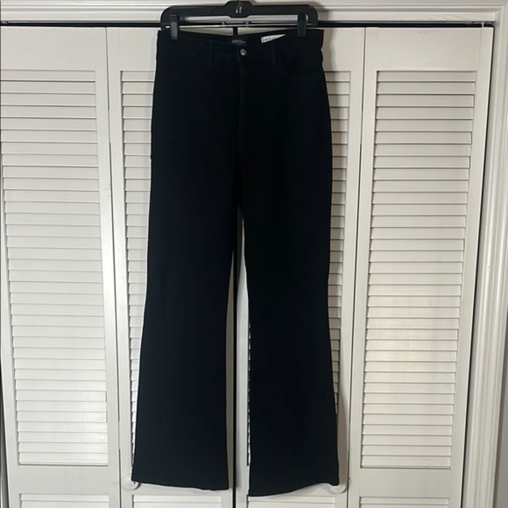 NYDJ Black Boot Cut Jeans with Wide Waistband and Flared Silhouette - Tall
